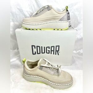 Cougar SAYAH OYSTER-TAUPE/NEON GREEN Ultra-cushion, waterproof,All-day Sneakers